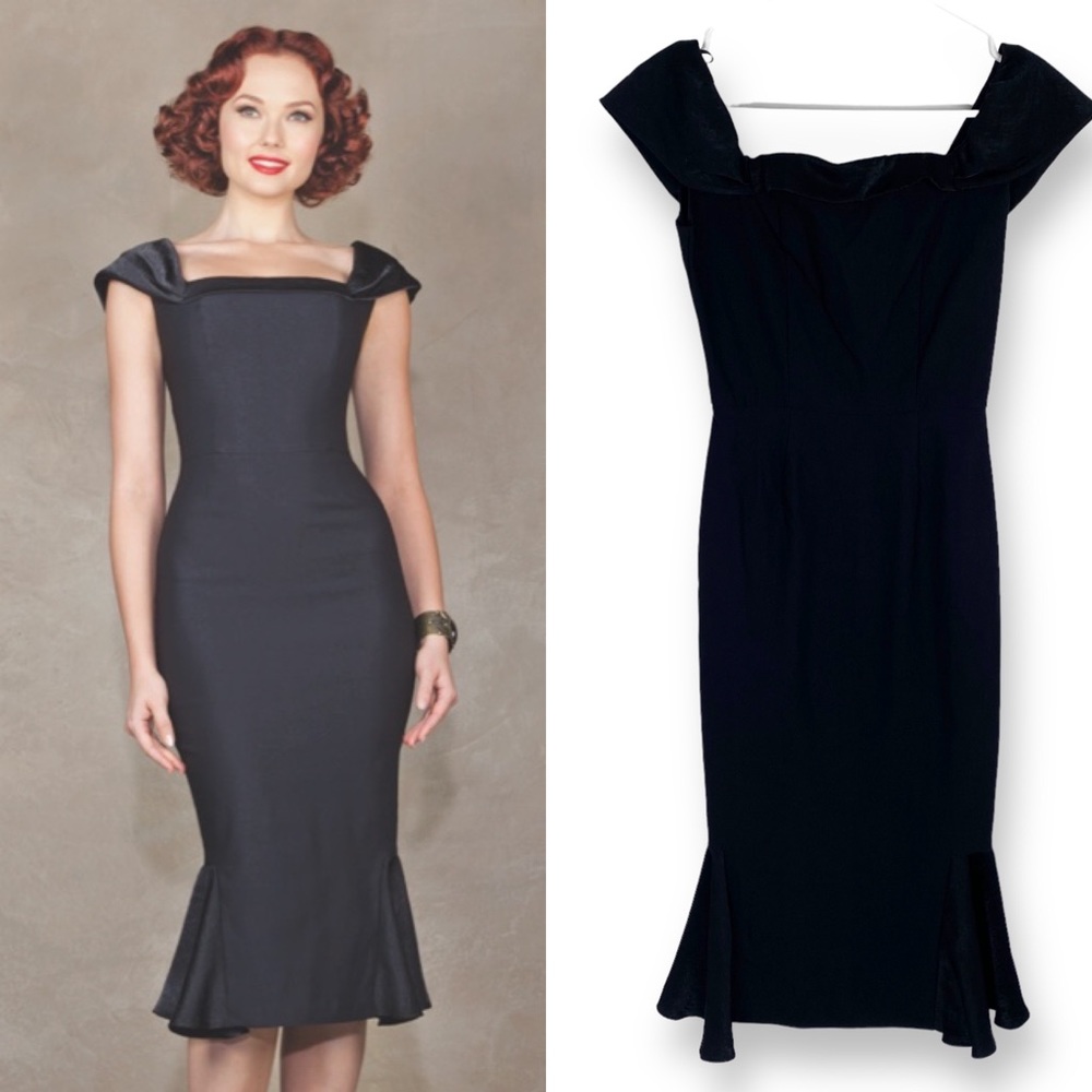 STOP STARING The Gala black pinup fitted dress